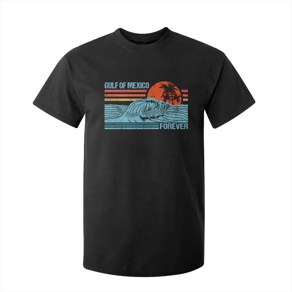 Gulf Of Mexico Forever T Shirt For Kid Vintage Retro Beach Coconut Tree TS11 Black Print Your Wear