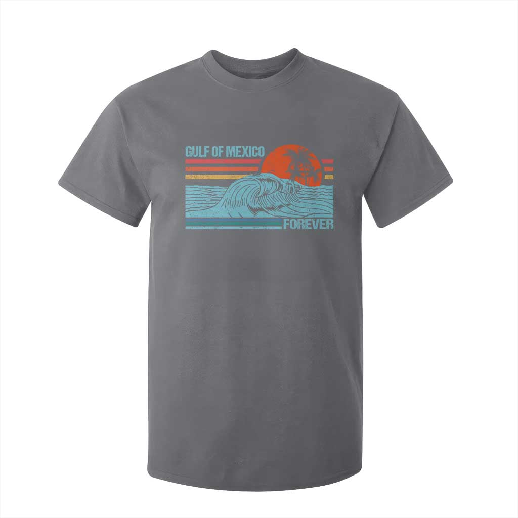 Gulf Of Mexico Forever T Shirt For Kid Vintage Retro Beach Coconut Tree TS11 Charcoal Print Your Wear