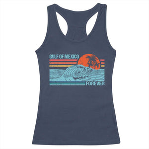 Gulf Of Mexico Forever Racerback Tank Top Vintage Retro Beach Coconut Tree TS11 Navy Print Your Wear