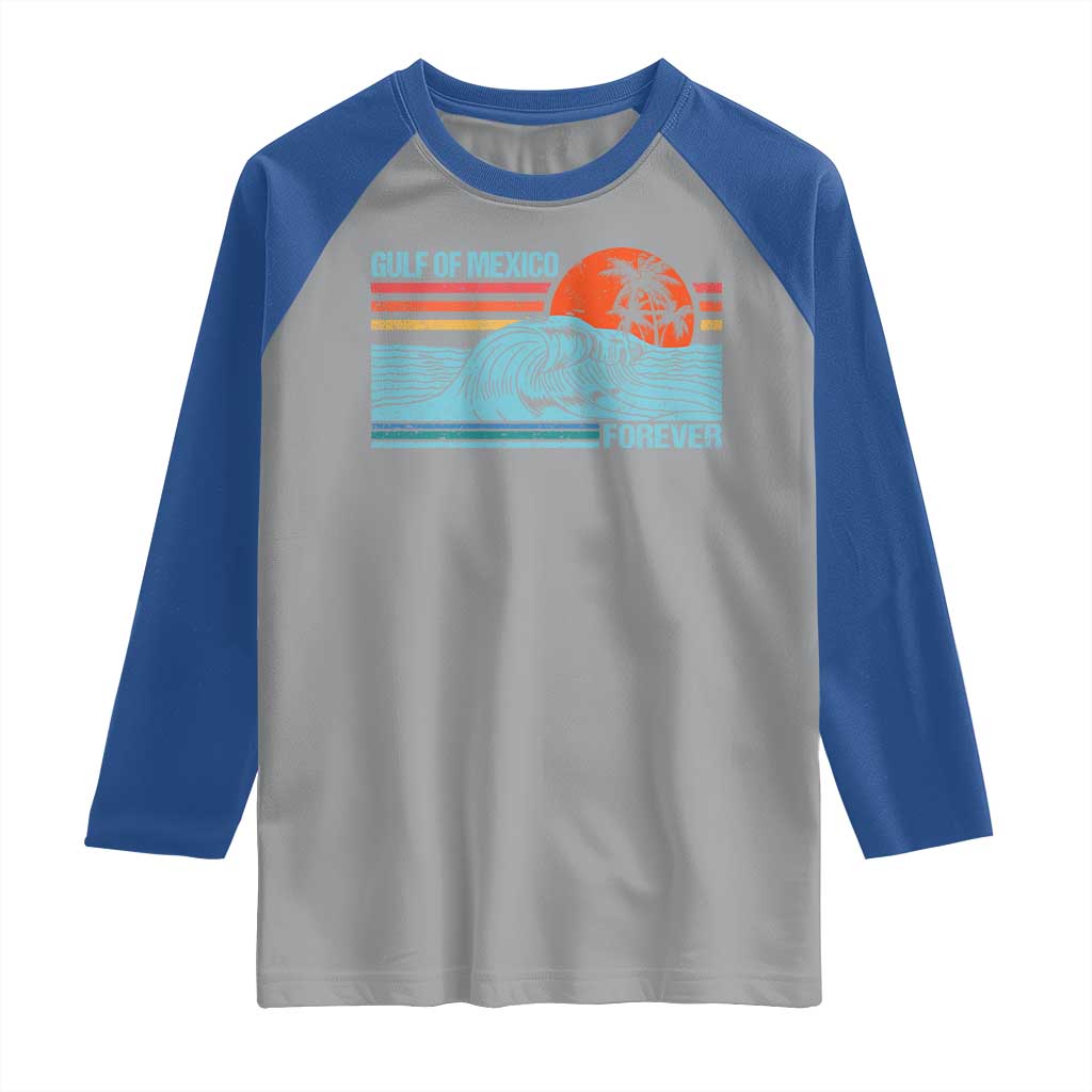 Gulf Of Mexico Forever Raglan Shirt Vintage Retro Beach Coconut Tree TS11 Sport Gray Royal Print Your Wear