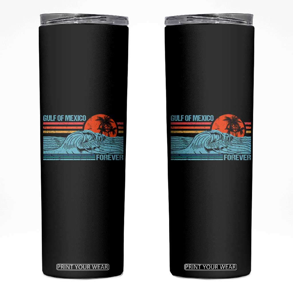 Gulf Of Mexico Forever Skinny Tumbler Vintage Retro Beach Coconut Tree TS11 Black Print Your Wear