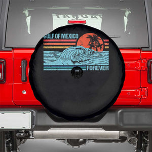 Gulf Of Mexico Forever Spare Tire Cover Vintage Retro Beach Coconut Tree TS11 Black Print Your Wear