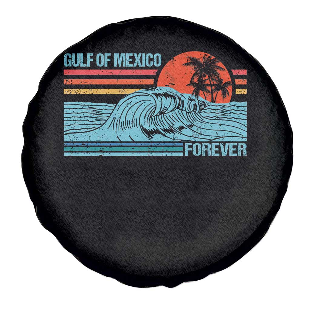 Gulf Of Mexico Forever Spare Tire Cover Vintage Retro Beach Coconut Tree TS11 Print Your Wear