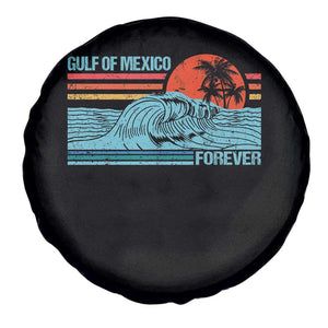 Gulf Of Mexico Forever Spare Tire Cover Vintage Retro Beach Coconut Tree TS11 Print Your Wear