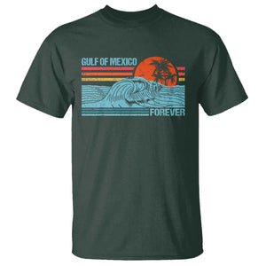 Gulf Of Mexico Forever T Shirt Vintage Retro Beach Coconut Tree TS11 Dark Forest Green Print Your Wear