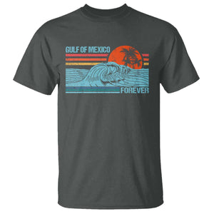 Gulf Of Mexico Forever T Shirt Vintage Retro Beach Coconut Tree TS11 Dark Heather Print Your Wear