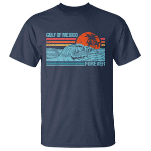Gulf Of Mexico Forever T Shirt Vintage Retro Beach Coconut Tree TS11 Navy Print Your Wear