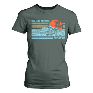 Gulf Of Mexico Forever T Shirt For Women Vintage Retro Beach Coconut Tree TS11 Dark Forest Green Print Your Wear
