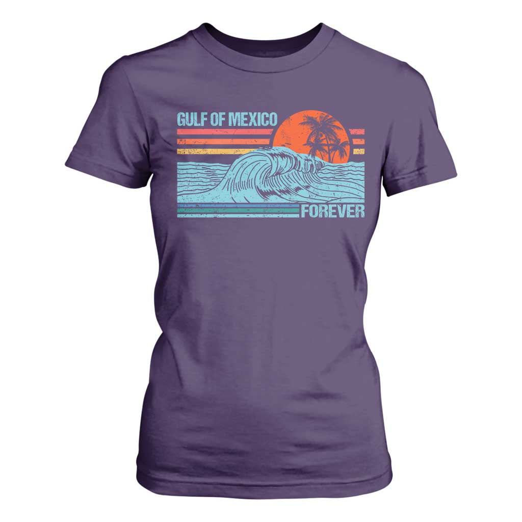 Gulf Of Mexico Forever T Shirt For Women Vintage Retro Beach Coconut Tree TS11 Purple Print Your Wear
