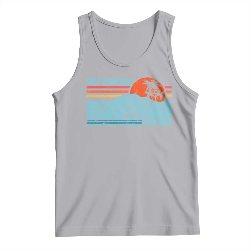 Gulf Of Mexico Forever Tank Top Vintage Retro Beach Coconut Tree TS11 Athletic Heather Print Your Wear