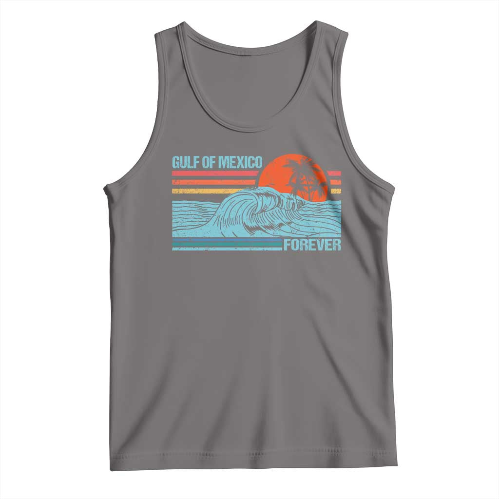Gulf Of Mexico Forever Tank Top Vintage Retro Beach Coconut Tree TS11 Deep Heather Print Your Wear