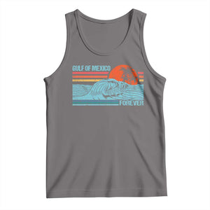 Gulf Of Mexico Forever Tank Top Vintage Retro Beach Coconut Tree TS11 Deep Heather Print Your Wear