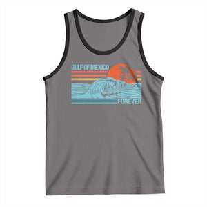 Gulf Of Mexico Forever Tank Top Vintage Retro Beach Coconut Tree TS11 Deep Heather Black Print Your Wear