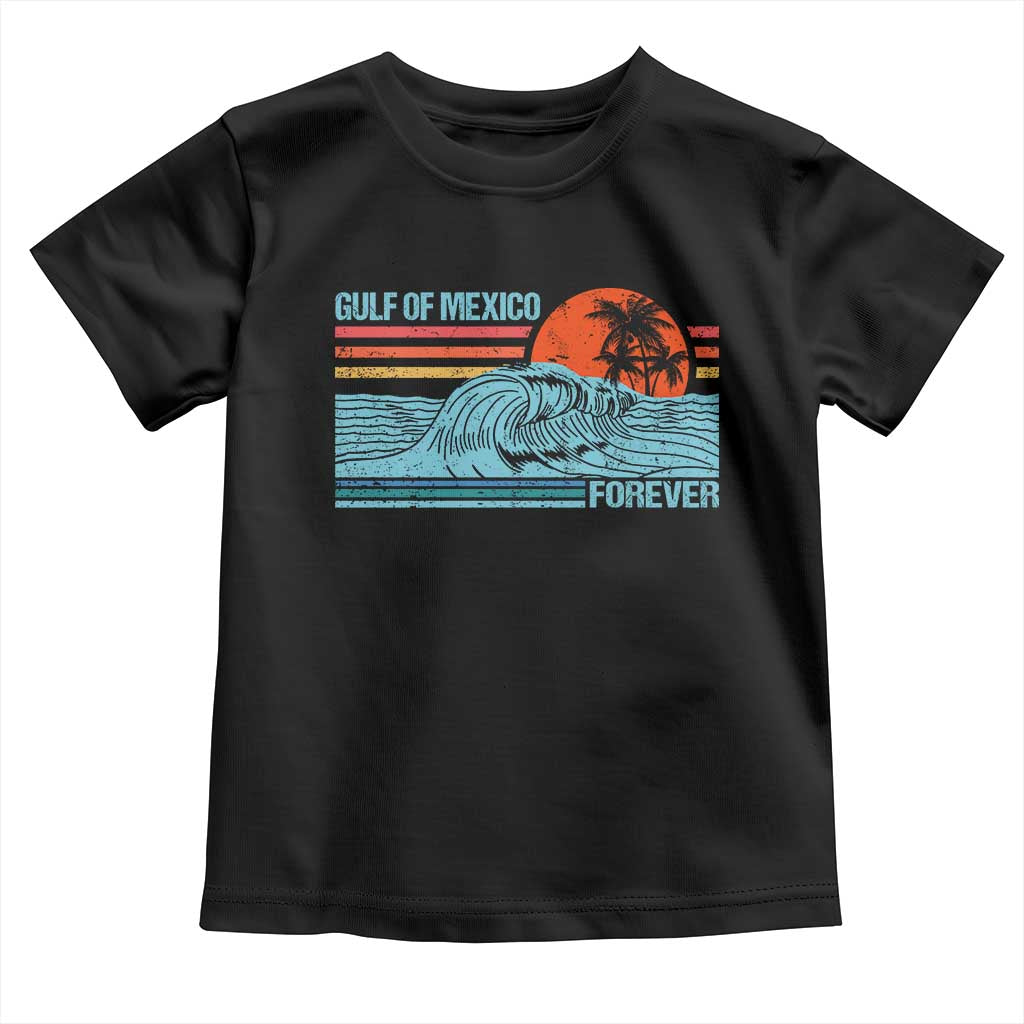 Gulf Of Mexico Forever Toddler T Shirt Vintage Retro Beach Coconut Tree TS11 Black Print Your Wear