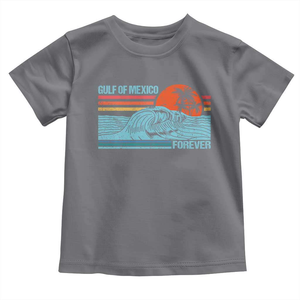 Gulf Of Mexico Forever Toddler T Shirt Vintage Retro Beach Coconut Tree TS11 Charcoal Print Your Wear