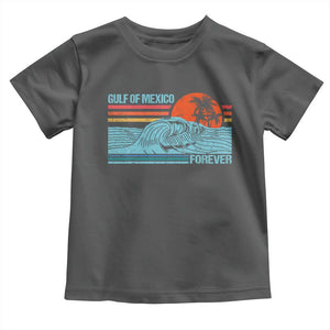 Gulf Of Mexico Forever Toddler T Shirt Vintage Retro Beach Coconut Tree TS11 Dark Heather Print Your Wear