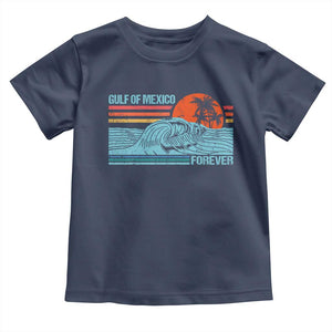 Gulf Of Mexico Forever Toddler T Shirt Vintage Retro Beach Coconut Tree TS11 Navy Print Your Wear