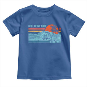 Gulf Of Mexico Forever Toddler T Shirt Vintage Retro Beach Coconut Tree TS11 Royal Blue Print Your Wear
