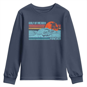 Gulf Of Mexico Forever Youth Sweatshirt Vintage Retro Beach Coconut Tree TS11 Navy Print Your Wear
