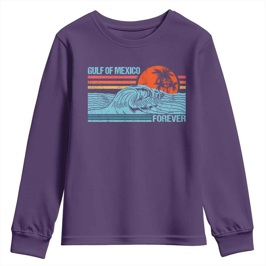 Gulf Of Mexico Forever Youth Sweatshirt Vintage Retro Beach Coconut Tree TS11 Purple Print Your Wear