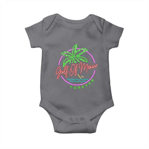 Gulf Of Mexico Forever Baby Onesie Beach Coconut Palm Tree Neon Light TS11 Charcoal Print Your Wear