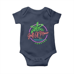 Gulf Of Mexico Forever Baby Onesie Beach Coconut Palm Tree Neon Light TS11 Navy Print Your Wear