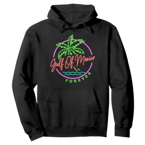 Gulf Of Mexico Forever Hoodie Beach Coconut Palm Tree Neon Light TS11 Black Print Your Wear