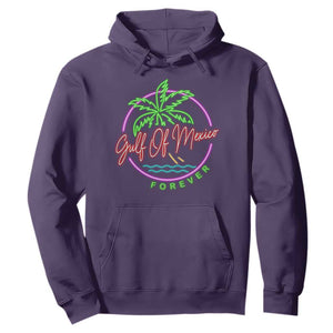 Gulf Of Mexico Forever Hoodie Beach Coconut Palm Tree Neon Light TS11 Purple Print Your Wear