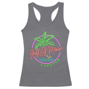 Gulf Of Mexico Forever Racerback Tank Top Beach Coconut Palm Tree Neon Light TS11 Charcoal Print Your Wear