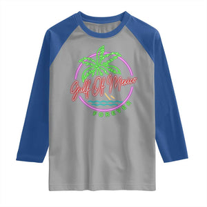 Gulf Of Mexico Forever Raglan Shirt Beach Coconut Palm Tree Neon Light TS11 Sport Gray Royal Print Your Wear