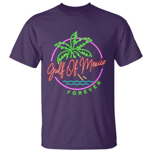 Gulf Of Mexico Forever T Shirt Beach Coconut Palm Tree Neon Light TS11 Purple Print Your Wear
