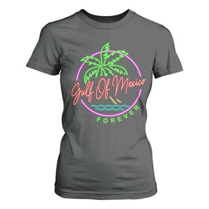 Gulf Of Mexico Forever T Shirt For Women Beach Coconut Palm Tree Neon Light TS11 Dark Heather Print Your Wear