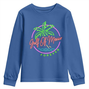 Gulf Of Mexico Forever Youth Sweatshirt Beach Coconut Palm Tree Neon Light TS11 Royal Blue Print Your Wear