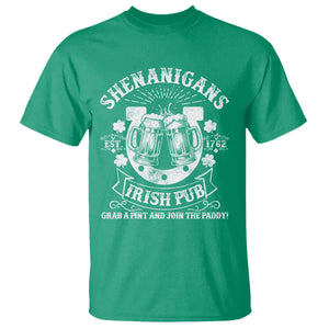 Funny Shenanigans Irish Pub Grab A Pint And Join The Paddy T Shirt Irish Beer TS11 Irish Green Print Your Wear