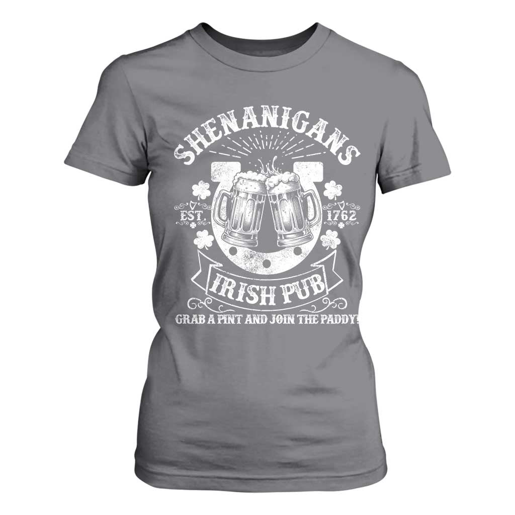 Funny Shenanigans Irish Pub Grab A Pint And Join The Paddy T Shirt For Women Irish Beer TS11 Charcoal Print Your Wear