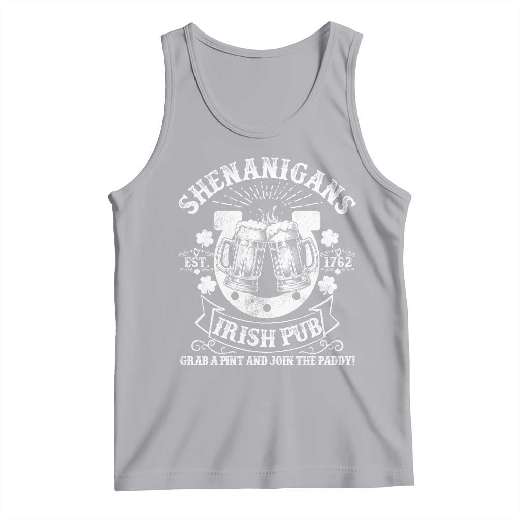 Funny Shenanigans Irish Pub Grab A Pint And Join The Paddy Tank Top Irish Beer TS11 Athletic Heather Print Your Wear