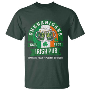 Funny St Patrick's Day Beer Drinking T Shirt Shenanigans Irish Pub Have No Fear Plenty Of Beer TS11 Dark Forest Green Print Your Wear