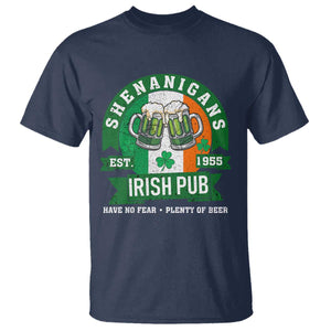 Funny St Patrick's Day Beer Drinking T Shirt Shenanigans Irish Pub Have No Fear Plenty Of Beer TS11 Navy Print Your Wear