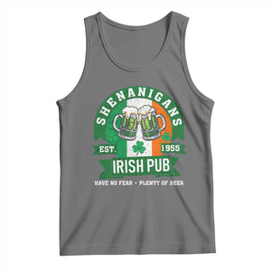 Funny St Patrick's Day Beer Drinking Tank Top Shenanigans Irish Pub Have No Fear Plenty Of Beer TS11 Black Heather Print Your Wear