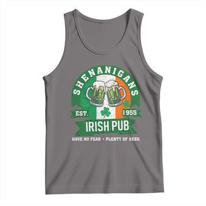 Funny St Patrick's Day Beer Drinking Tank Top Shenanigans Irish Pub Have No Fear Plenty Of Beer TS11 Deep Heather Print Your Wear