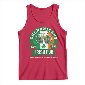 Funny St Patrick's Day Beer Drinking Tank Top Shenanigans Irish Pub Have No Fear Plenty Of Beer TS11 Red Print Your Wear