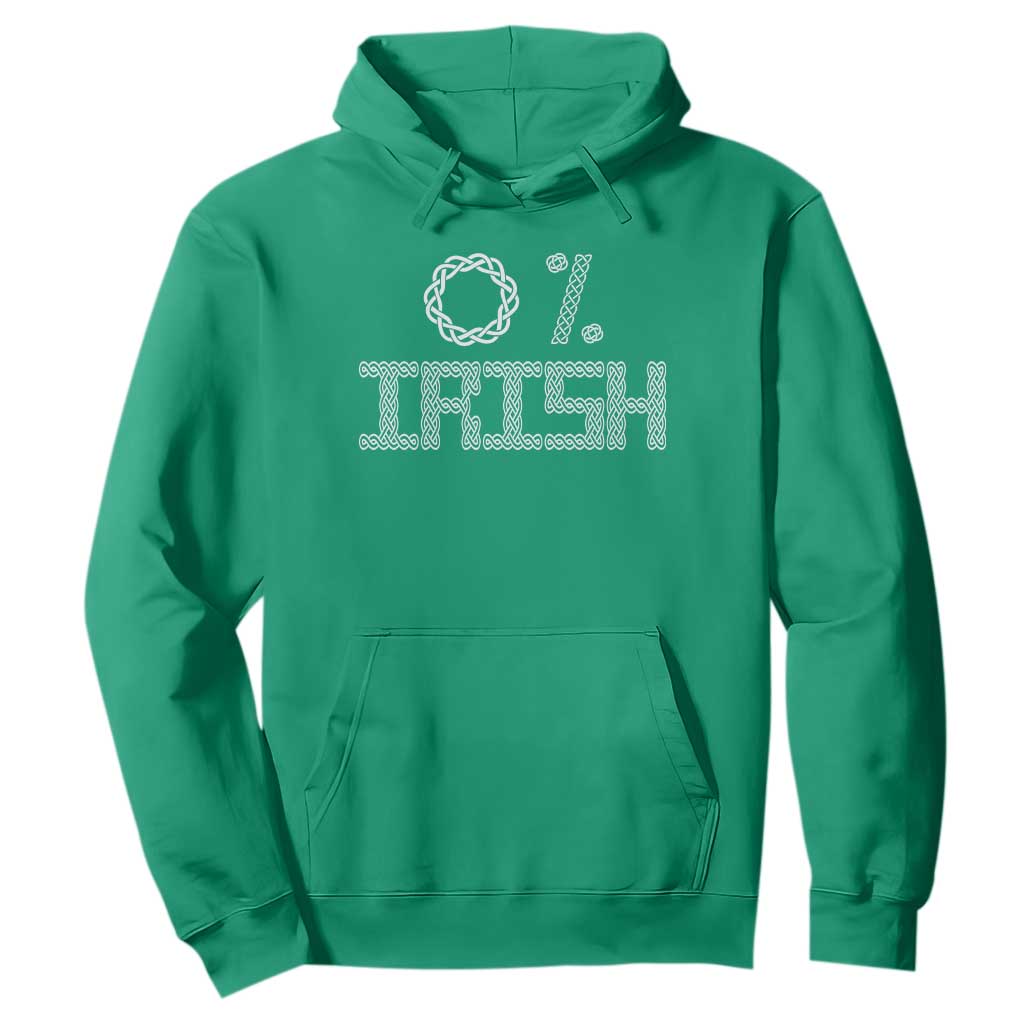Funny St Patrick's Day 0% Irish Hoodie Celtic Knot TS11 Irish Green Print Your Wear
