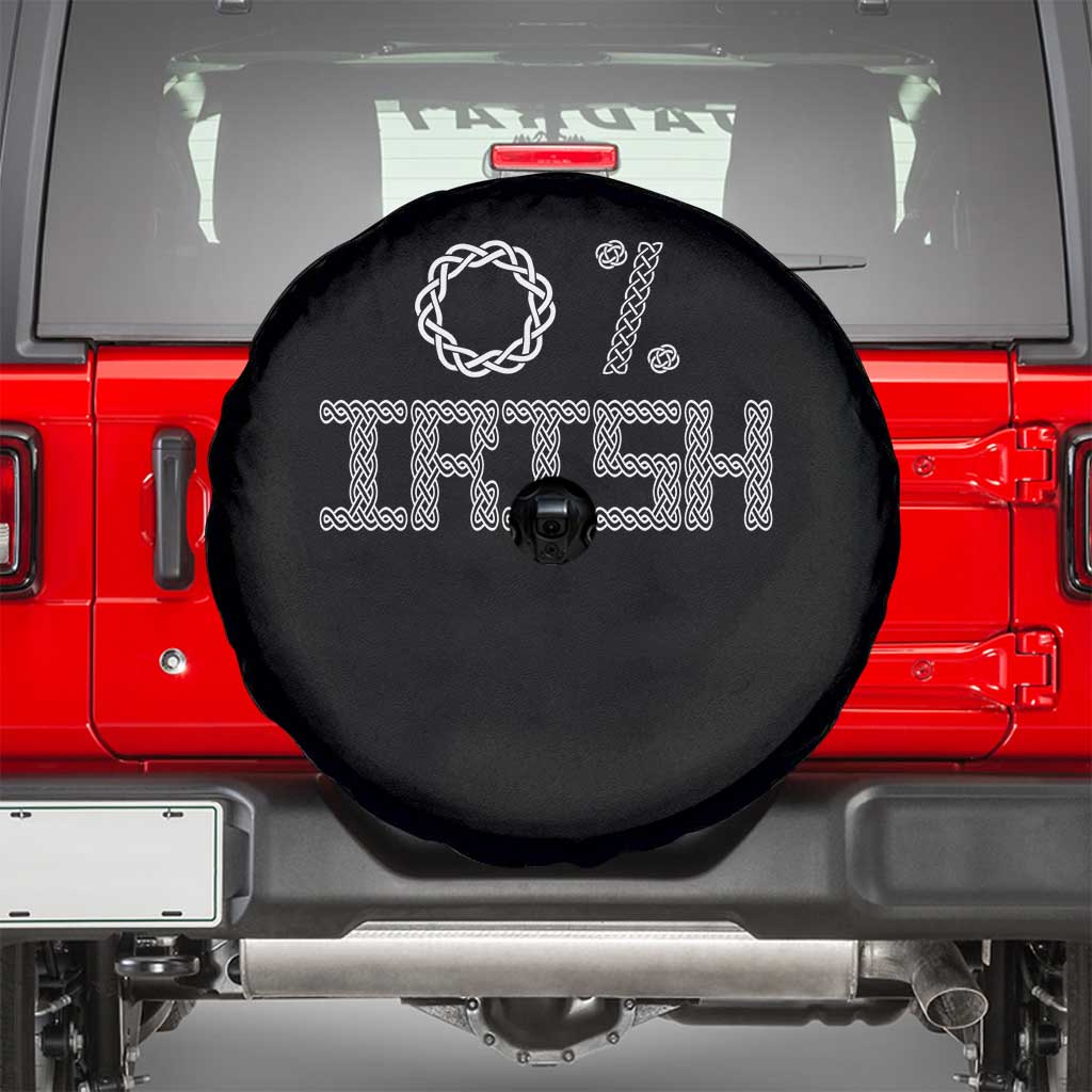 Funny St Patrick's Day 0% Irish Spare Tire Cover Celtic Knot TS11 Black Print Your Wear