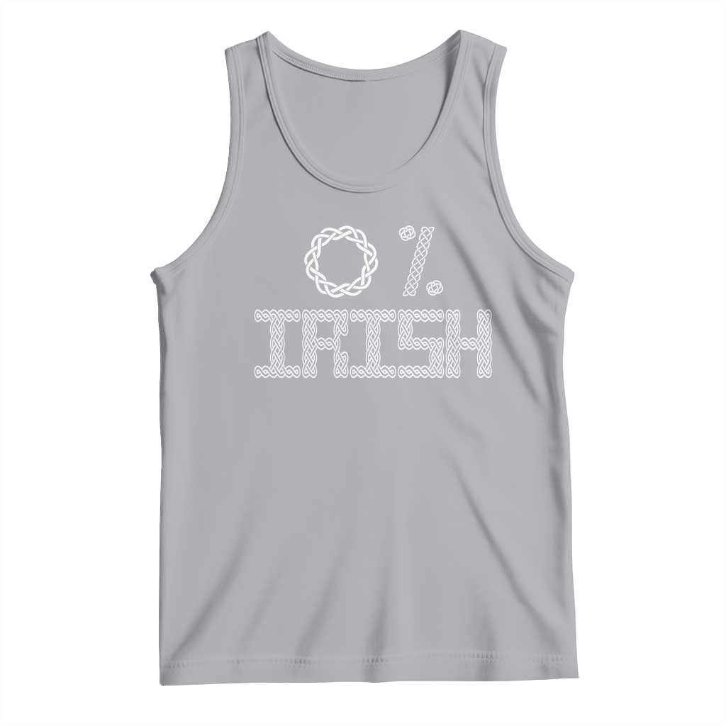 Funny St Patrick's Day 0% Irish Tank Top Celtic Knot TS11 Athletic Heather Print Your Wear