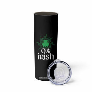 Funny 0% Irish St Patrick's Day Skinny Tumbler Vintage Shamrock TS11 Print Your Wear