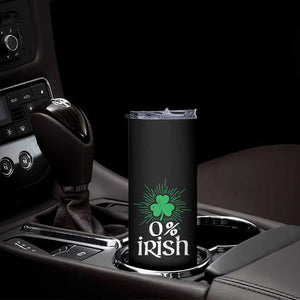 Funny 0% Irish St Patrick's Day Skinny Tumbler Vintage Shamrock TS11 Print Your Wear
