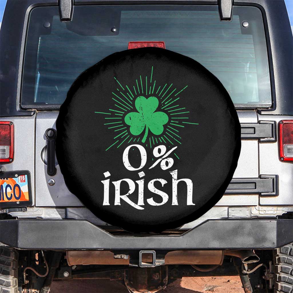 Funny 0% Irish St Patrick's Day Spare Tire Cover Vintage Shamrock TS11 No hole Black Print Your Wear