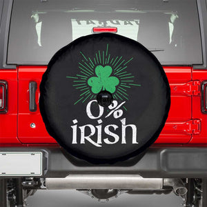 Funny 0% Irish St Patrick's Day Spare Tire Cover Vintage Shamrock TS11 Black Print Your Wear