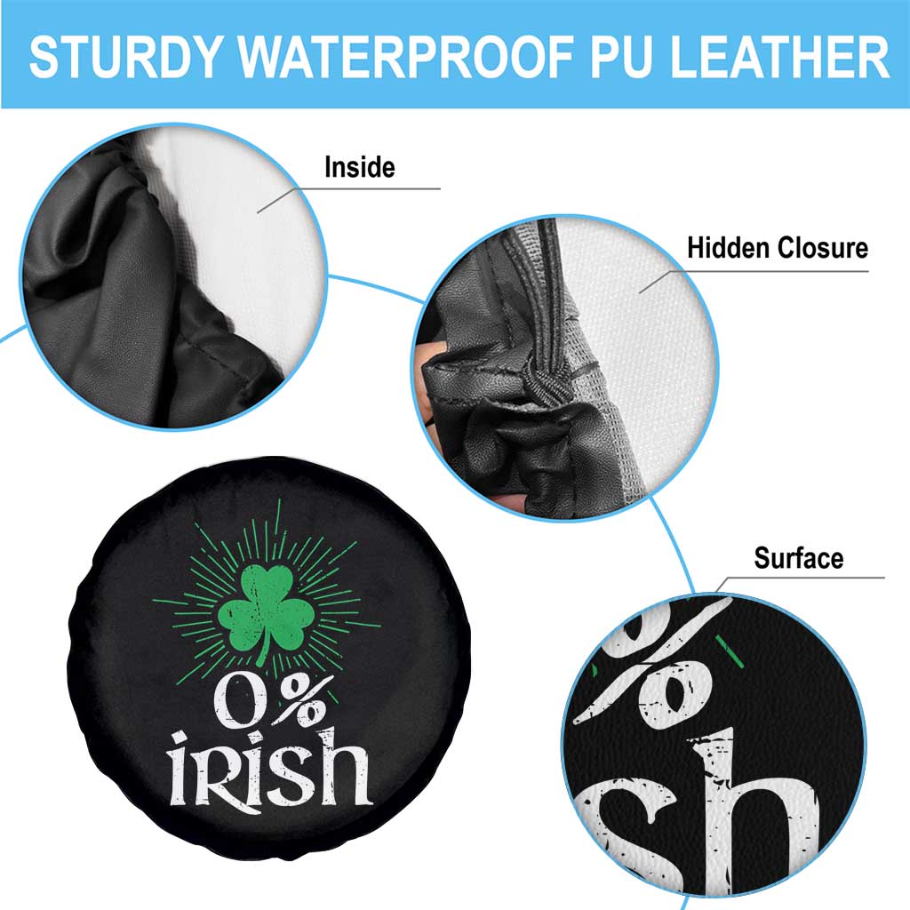 Funny 0% Irish St Patrick's Day Spare Tire Cover Vintage Shamrock TS11 Print Your Wear