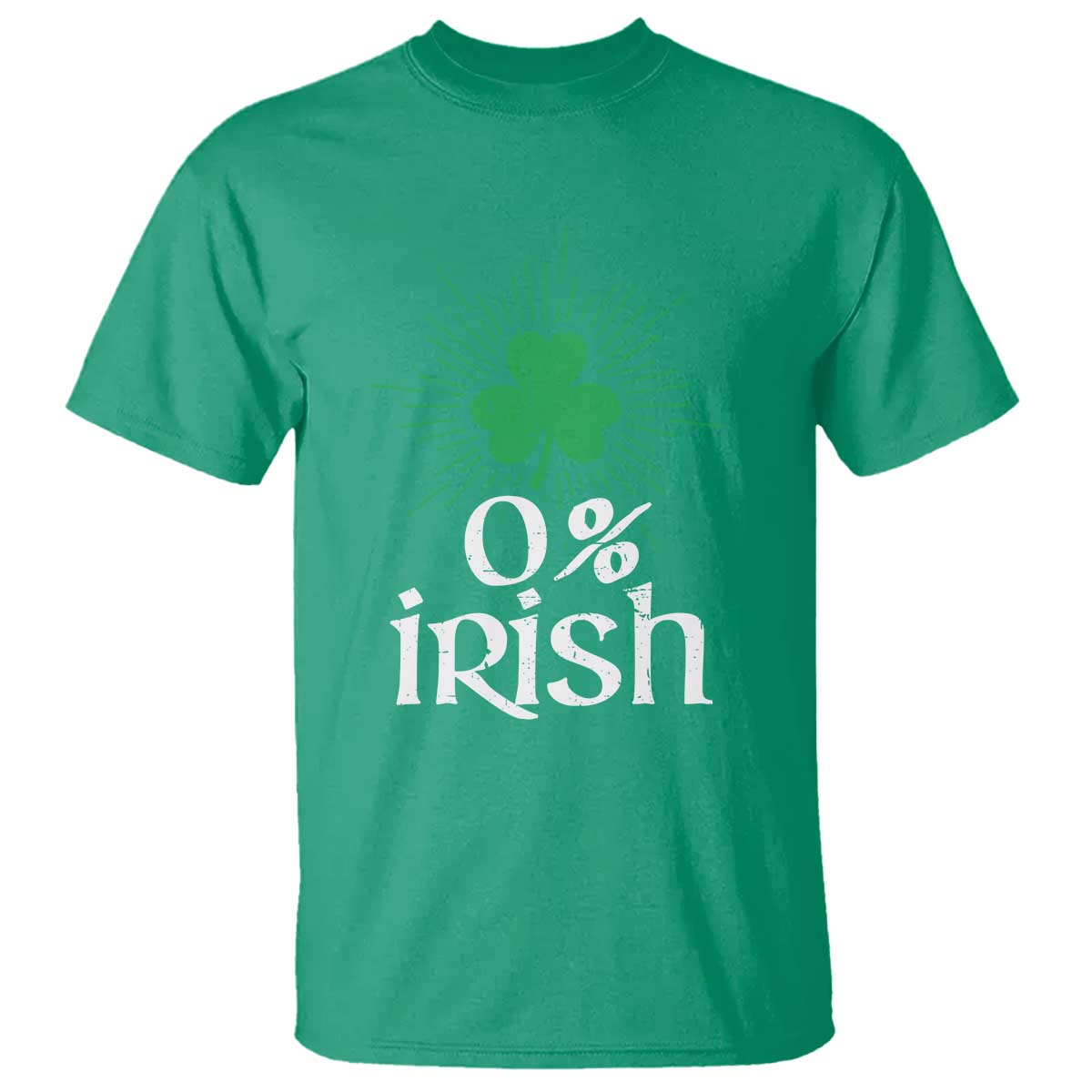 Funny 0% Irish St Patrick's Day T Shirt Vintage Shamrock TS11 Irish Green Print Your Wear